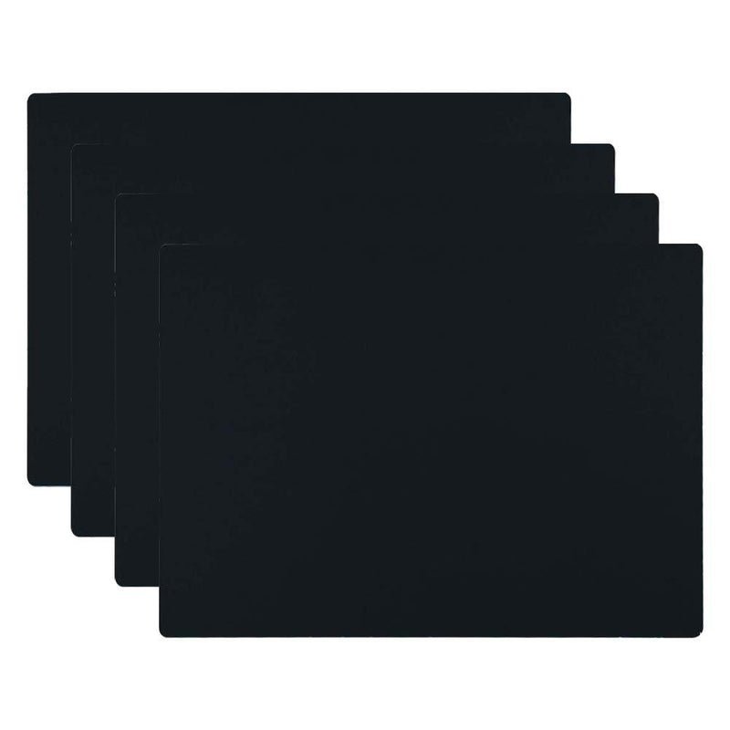  [AUSTRALIA] - HomeDo 4Pack Waterproof Silicone Placemats, Non-Stick Baking Mat, Non-Slip Dining Placemat for Kids, Heat Resistant Insulation Countertop Protector Pads, Thicken (Black-4pcs, 15.75"x11.81") Black 120g:15.75x11.81Inch-4pack