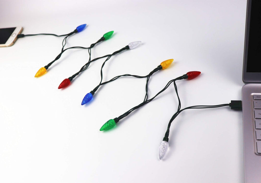  [AUSTRALIA] - YAGE Tale LED Christmas Lights Charging Cable,USB and Bulb Charger,50inch 10led Multicolor Available with Phone 5,6,7,8,X,XR,XS,XS Max,11,11Pro,11Pro Max,SE2,12mini,12,12Pro,12Pro Max etc(1pcs) Multicolor-1pcs