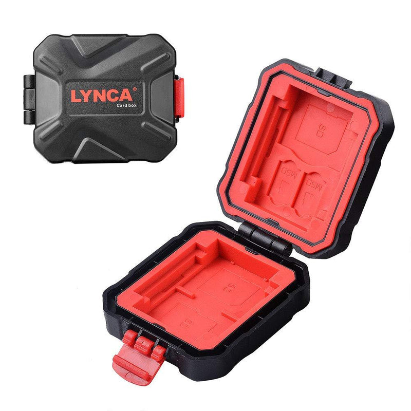  [AUSTRALIA] - LYNCA Memory Card Case Holder, Memory Card Hard Protector Case Professional Water-Resistant Anti-Shock Camera Card Storage Box for 3 SD Cards 2 TF/Micro SD Cards 2 CF Cards 2 XQD Cards