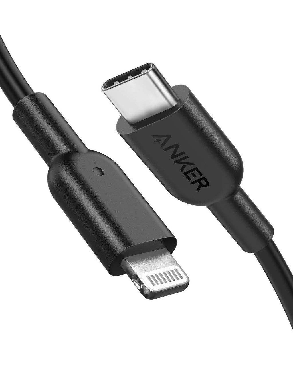 Anker USB C to Lightning Cable [6ft MFi Certified] Powerline II for iPhone 12 Pro Max/12/11 Pro/X/XS/XR/8 Plus/AirPods Pro, Supports Power Delivery (Charger Not Included) (Black) 6ft Black - LeoForward Australia