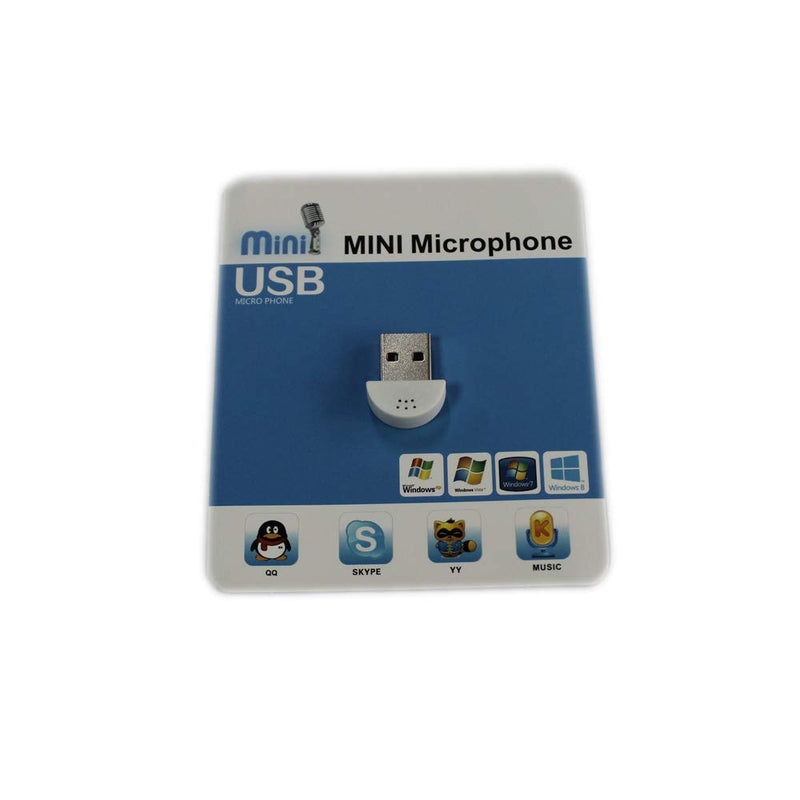  [AUSTRALIA] - Mini USB Microphone for Computer Laptop Desktop Driver Free White
