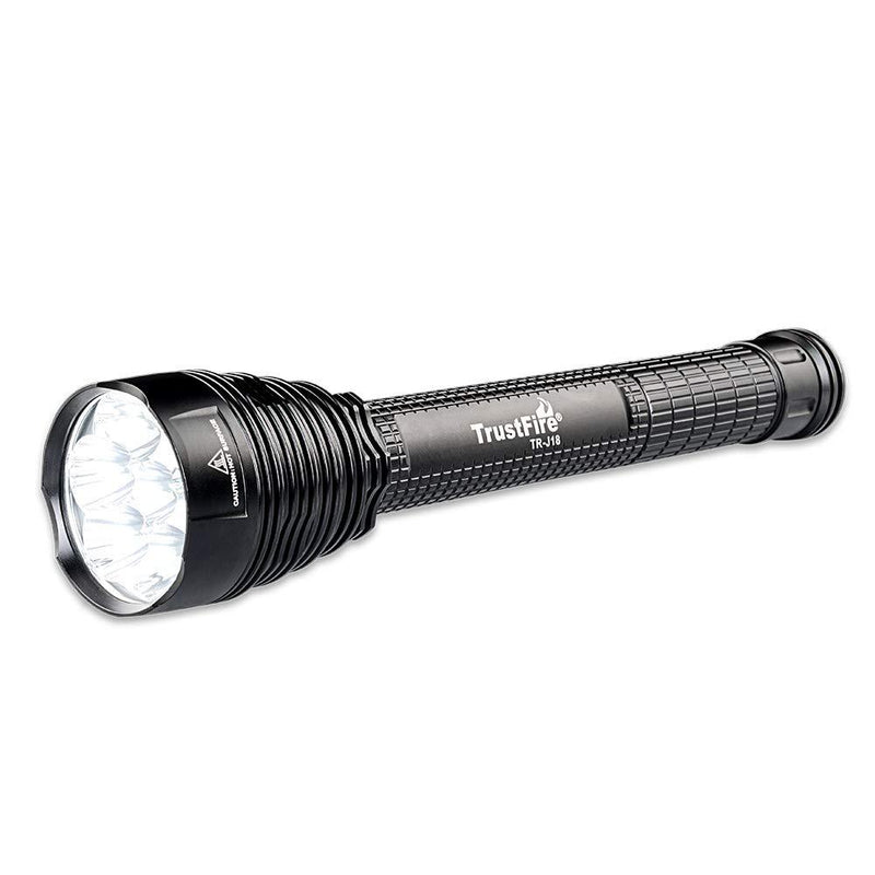 TrustFire 18650 LED Flashlight, J18 Super Bright 8000 Lumens, Water Resistant 5 Light Modes Large Tactical Torch by 2X or 3X 18650 26650 Rechargeable Battery (Battery Not Included) - LeoForward Australia