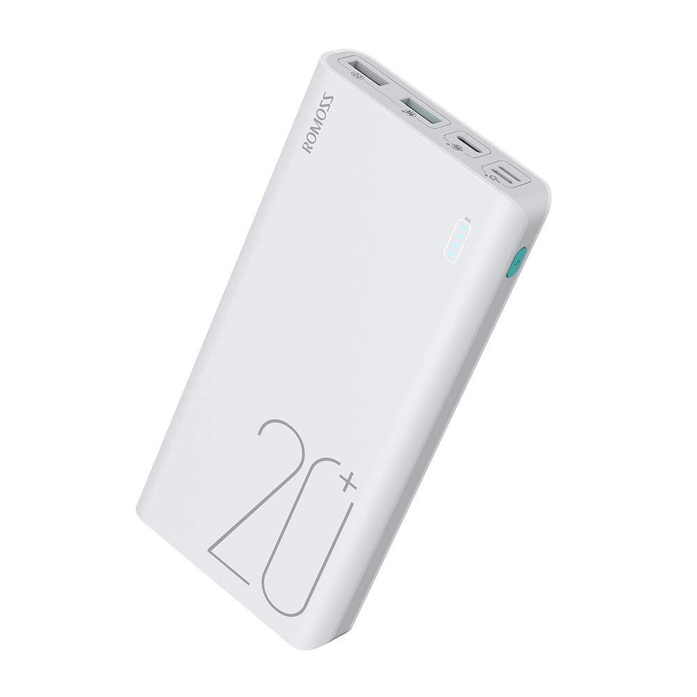 ROMOSS Sense 6+ 20000mAh Type-C PD Portable Charger, 18W Fast Charge Power Bank with Power Delivery Input, Max 3A Output, Compatible with iPhone, iPad, Samsung, Nexus, Nintendo Switch and More Sense6 - LeoForward Australia