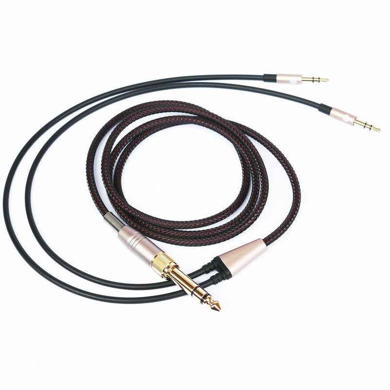  [AUSTRALIA] - NEW NEOMUSICIA Replacement Cable Compatible with Hifiman HE4XX, HE-400i (The Latest Version with Both 3.5mm Plug) Headphones 3.5mm / 6.35mm to Dual 3.5mm Jack Male Cord 1.2m/4ft with Dual 3.5mm male
