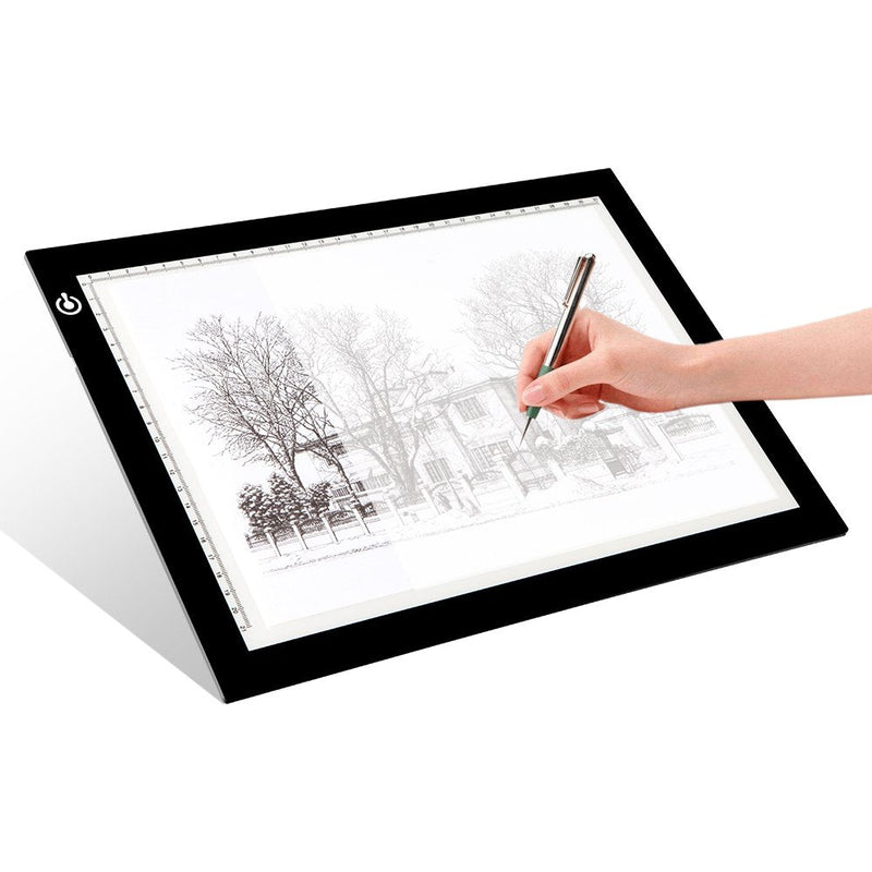  [AUSTRALIA] - LitEnergy A4 LED Copy Board Light Tracing Box, Ultra-Thin Adjustable USB Power Artcraft LED Trace Light Pad for Tattoo Drawing, Diamond Painting, Streaming, Sketching, Animation, Stenciling 01 - A4 BLACK