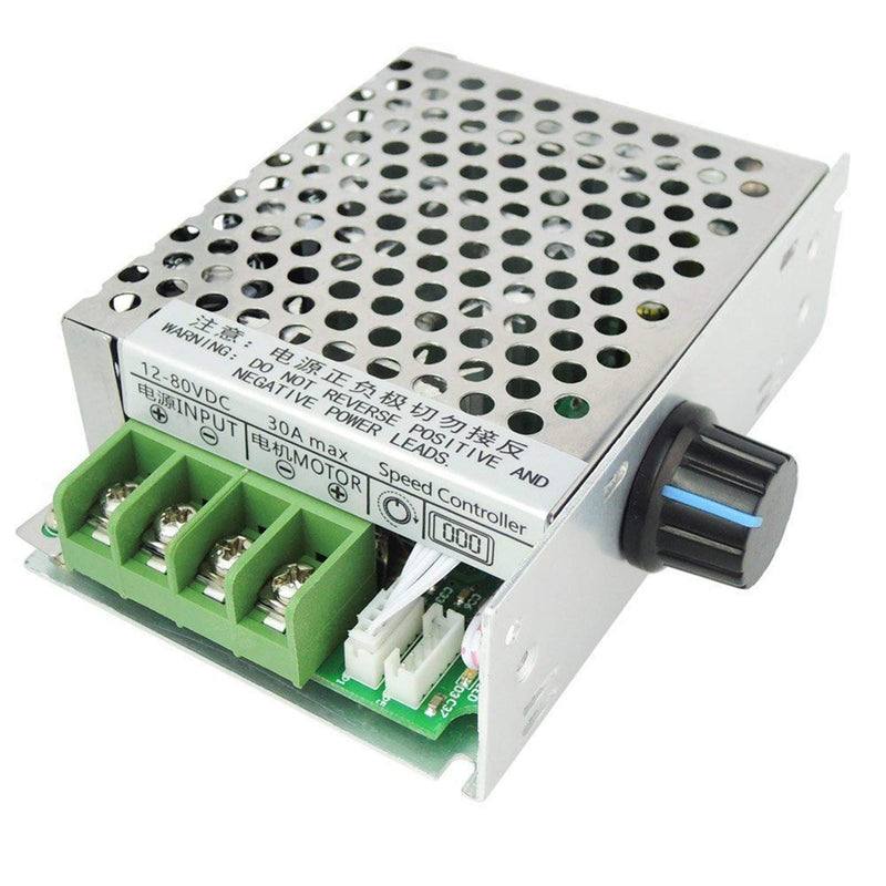  [AUSTRALIA] - Greartisan 12V-80V 30A DC Motor Speed Controller PWM Variable Speed Regulator Governor Switch CCM6DS-D with Speed Control Knob DC 12-80V 30A