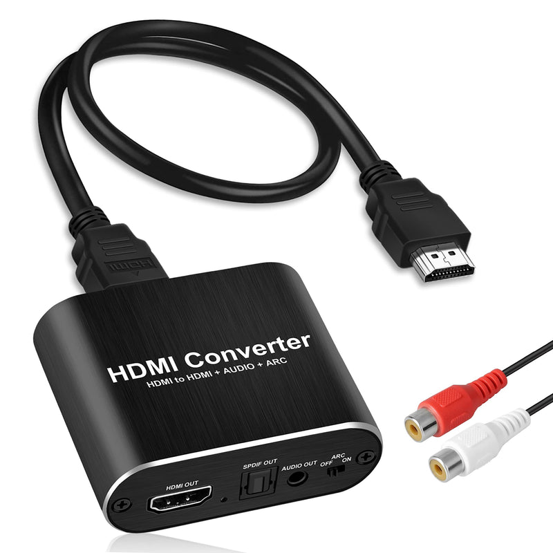  [AUSTRALIA] - avedio links 4K@60Hz HDMI Audio Extractor, HDMI to HDMI + Optical Toslink SPDIF + 3.5mm AUX Stereo Audio Out, HDMI Audio Converter Adapter Splitter Support HDCP1.4 Full HD 1080P 3D