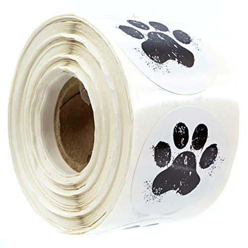 1.5" Round Paw Print Stickers / 500 Dog Paw Print Labels Per Roll- - LeoForward Australia