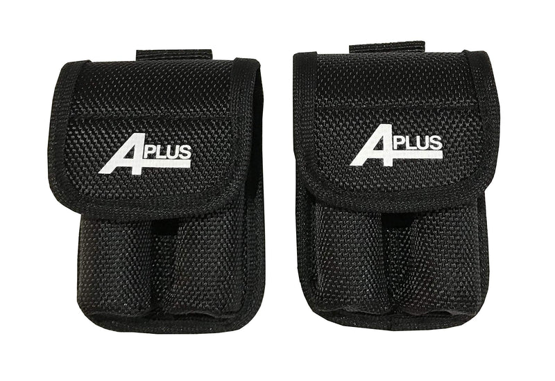 2 Packs of Aplus Nylon Case Pouch Holder Bag Storage for 2 x 18650 Battery W/Belt Holster (Batteries NOT Included) (Fits Samsung 25r, LG HE2 HG2, and All 18650) - LeoForward Australia
