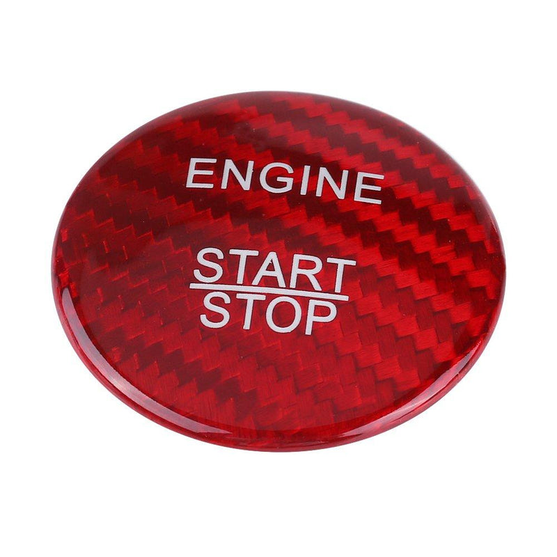 Carbon Fiber Engine Start Button Cover Trim for Mercedes Benz A B C GLC GLA CLA ML GL Class W176 W246 W205 X253 X156 C117(Red) - LeoForward Australia