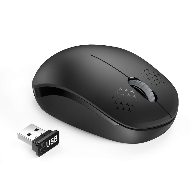  [AUSTRALIA] - seenda Wireless Mouse - 2.4G Cordless Mice with USB Nano Receiver Computer Mouse with Noiseless Click for Laptop, PC, Tablet, Computer, and Mac - Black