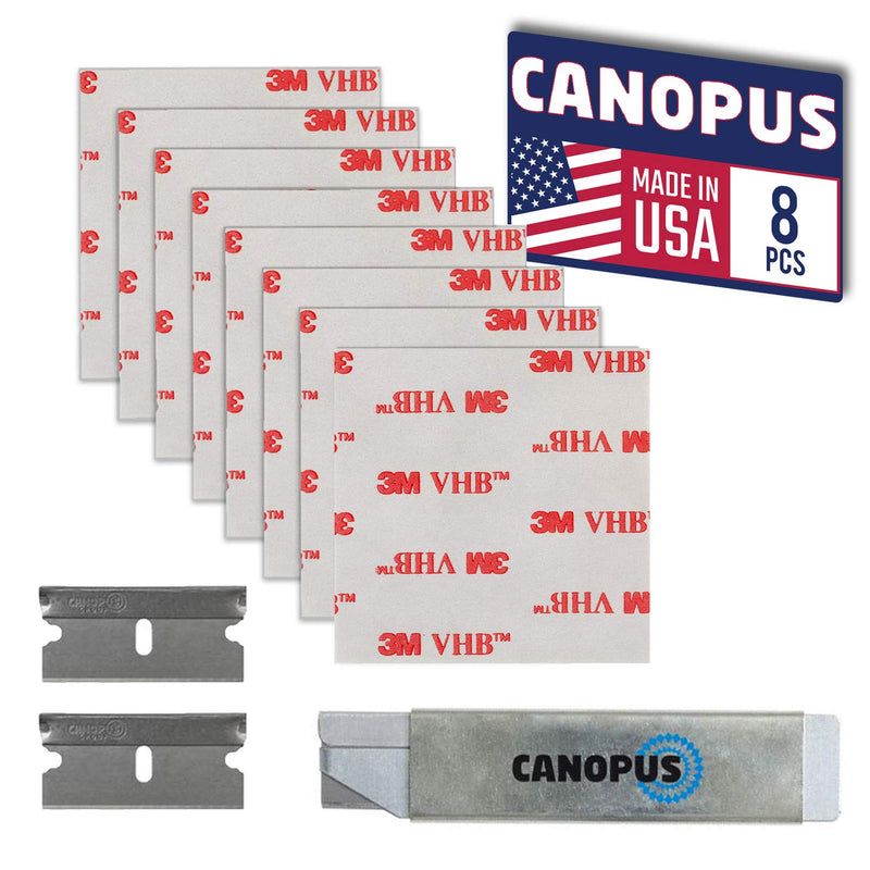  [AUSTRALIA] - CANOPUS Adhesive Pads, Double Sided Tape for Crafts, Double Sided Adhesive Mounting Squares, RP25 Foam Tape, Pack of 8 Pads, 2in x 2in, Made in USA 2in x 2in Square