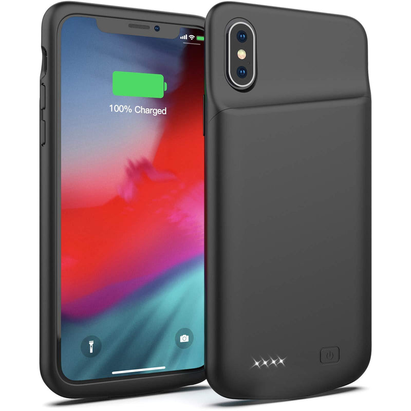  [AUSTRALIA] - Battery Case for iPhone X/XS, 4000mAh Portable Protective Charging Case Extended Rechargeable Battery Pack Charger Case Compatible with iPhone X/XS /10 (5.8 inch) Black