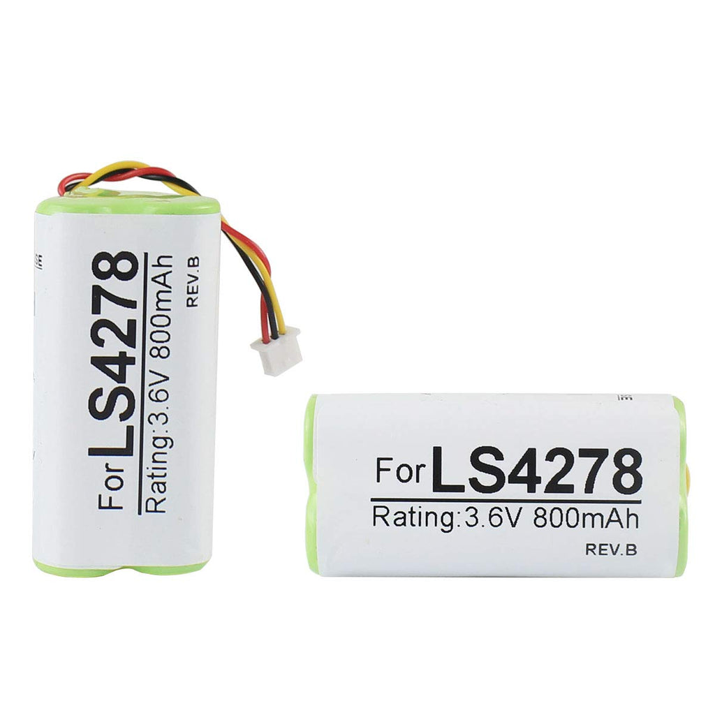  [AUSTRALIA] - 2-Pack Battery for Motorola Symbol LS4278 LS4278-M LI4278 DS6878 Barcode Scanner 800mAh 3.6V Ni-Mh PN 82-67705-01 BTRY-LS42RAAOE-01
