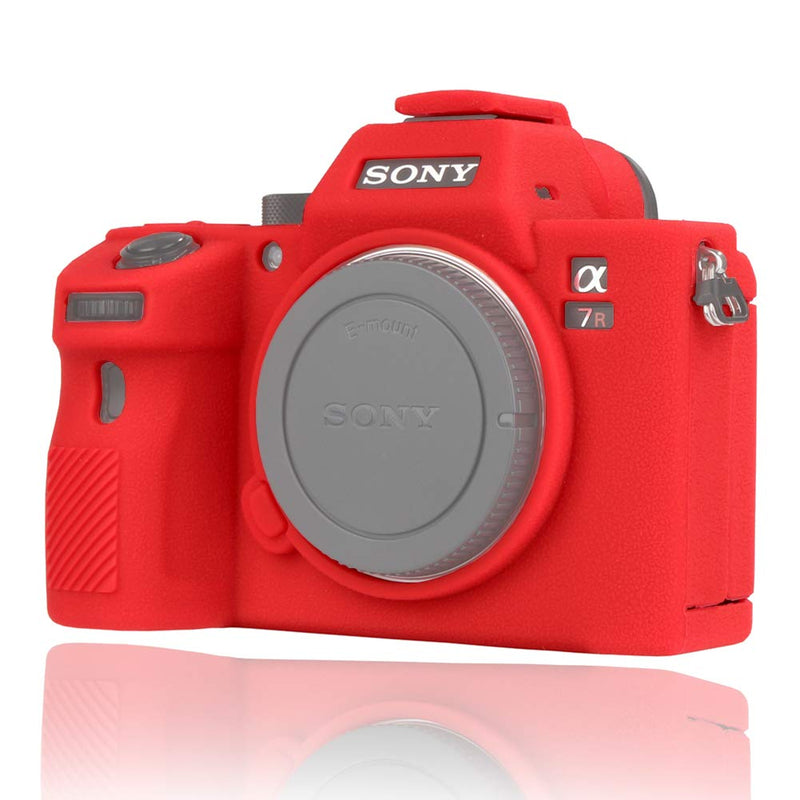  [AUSTRALIA] - Easy Hood Camera Case for Sony Alpha a7III a7 III a7R III a7RIII ILCE-7RM3 a73 a7R3 a7R Mark III Soft Silicone Rubber Protective Body Housing Case Skin Camera Protector Cover (Red) Red