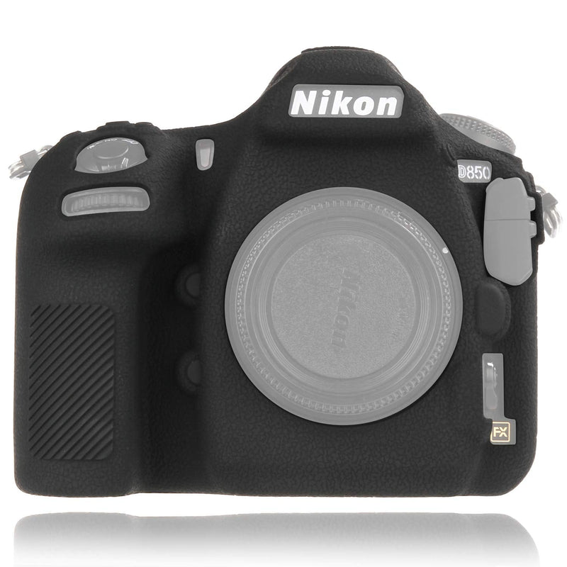  [AUSTRALIA] - Easy Hood Camera Case for Nikon D850 Soft Silicone Rubber Camera Protective Body Case Skin for Nikon D850 Camera Bag Protector Cover (Black) Black