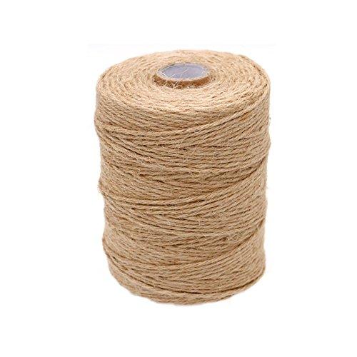  [AUSTRALIA] - 656 Feet Natural Jute Twine Fathers Day Gift Twine 2mm Jute Twine String 3Ply Arts Crafts Jute Rope for Gift Wrap DIY Decoration