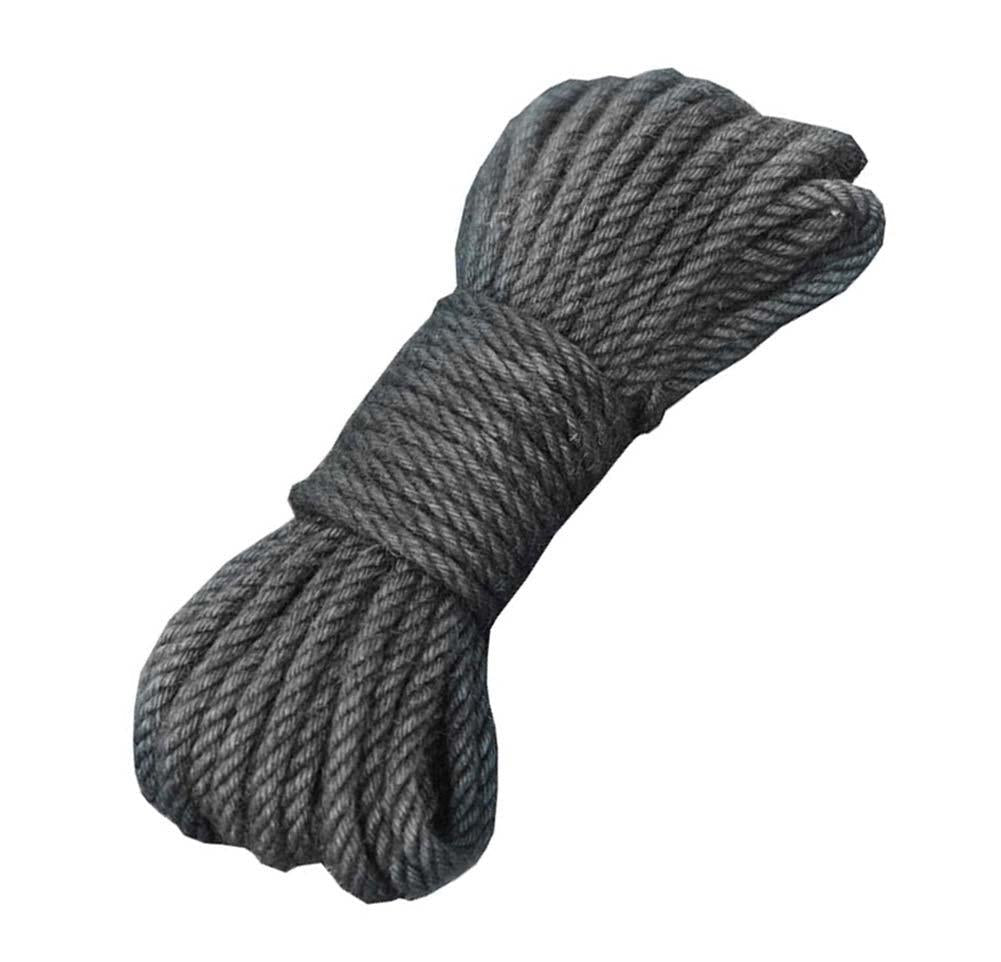  [AUSTRALIA] - DRAGON SONIC 100% Natural Color Hemp Rope(8mm),20 Meters(65 ft) for DIY Decoration Gift,Gray