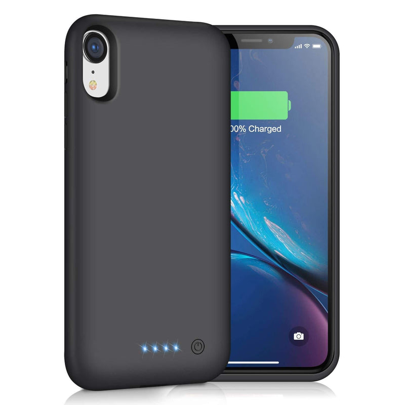  [AUSTRALIA] - Battery Case for iPhone XR,Trswyop 6800mAh Portable Charging Case for iPhone XR Rechargeable Backup External Battery Pack Extended Battery Protective Charger Case(6.1inch)-Black Black