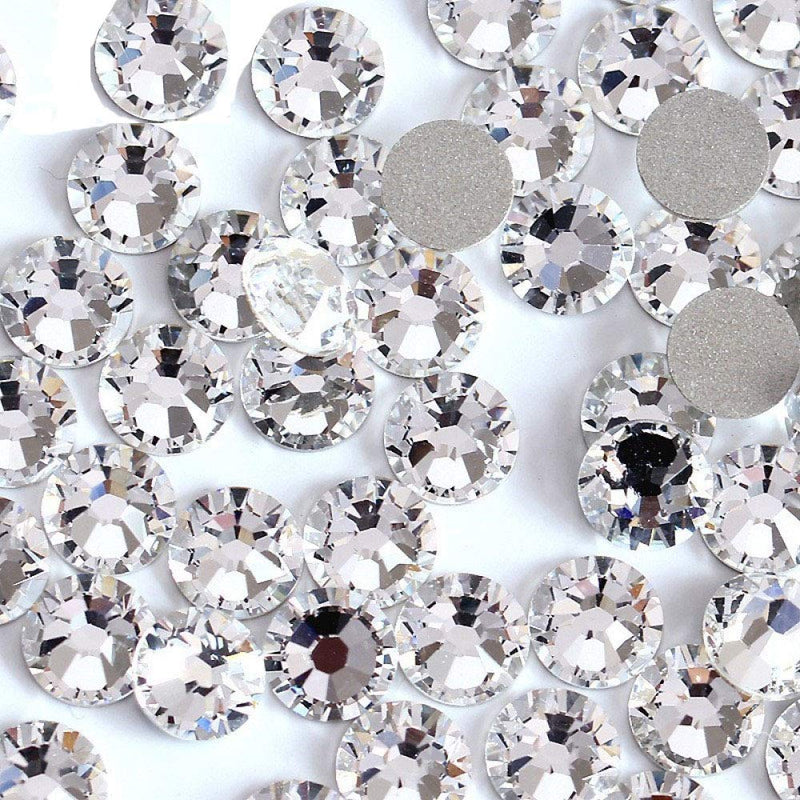  [AUSTRALIA] - Onwon 1440 Pieces SS16 / 4mm Clear Crystal Flat Back Brilliant Round Rhinestones Glass Stones Glitter Gems Transparent Faux Diamond (Clear)