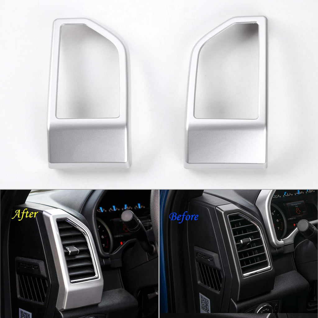  [AUSTRALIA] - Voodonala Silver Side Dashboard Panel Outlet Vent Covers Trim