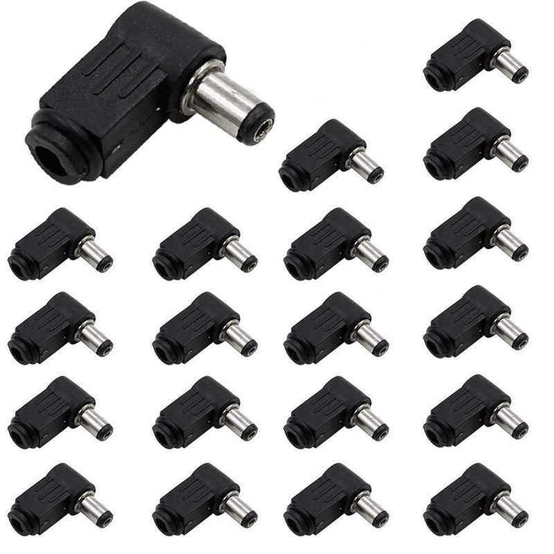 Luomorgo Right Angle 5.5 x 2.1mm/0.22 x 0.08 inch DC Socket Jack Charger Power Plug Solder 20pcs - LeoForward Australia