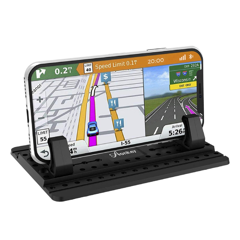  [AUSTRALIA] - Cell Phone Holder for Car, AONKEY Dashboard Car Pad Mat Vehicle GPS Mount Universal Fit All Smartphones, Compatible iPhone Xs/XS Max XR X 6S 7/8 Plus, Galaxy Note 9/8 S8/S9/S10 Plus J7 J3, Pixel 3 XL