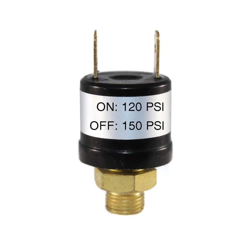  [AUSTRALIA] - CompStudio 1 PC 120-150 PSI Air Compressor Pressure Control Switch Valve Horn Black 1/8'' 12V/24V 1PC