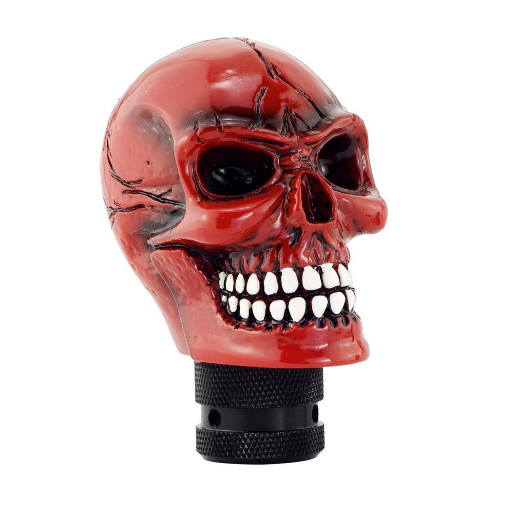  [AUSTRALIA] - Sivcom Red Skull Universal Shift Knob Manual Gear Shifter Automatic Stick Shift Handle Shifter Knobs for Car Vehicles