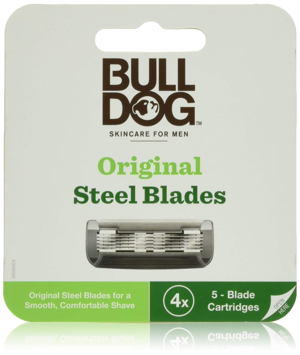 Bulldog Mens Skincare and Grooming Original Razor Blades Refills for Men, 4 Count 4 Count Refills - LeoForward Australia