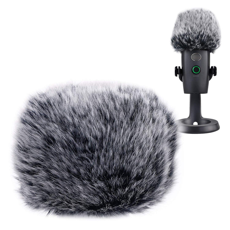  [AUSTRALIA] - YOUSHARES Microphone Furry Windscreen Muff - Mic Wind Cover Fur Pop Filter as Foam Cover Compatible with Blue Yeti Nano