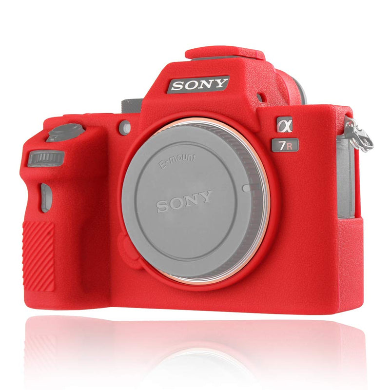  [AUSTRALIA] - Easy Hood Camera Case for Sony Alpha A7II A7RII A7SII A7 II A7R II A7S II A7R2 ILCE-7RM2 ILCE-7M2 Soft Silicone Rubber Camera Protective Body Case Skin Camera Protector Cover (Red) Red