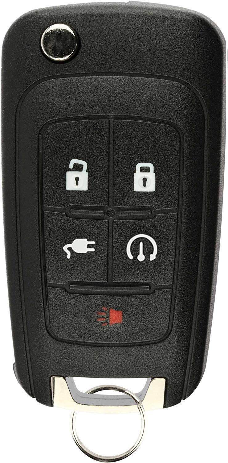  [AUSTRALIA] - KeylessOption Keyless Entry Car Remote Start Uncut Flip Key Fob for 2011-2015 Chevy Volt OHT05918179 1x