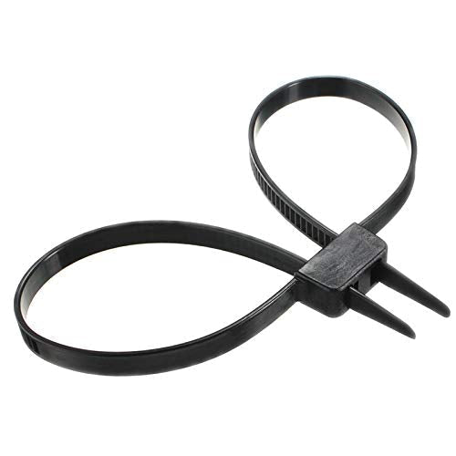  [AUSTRALIA] - MgTech 10PCS Heavy Duty Police Nylon Double Cuff Zip Ties Handcuffs Disposable Black Plastic Cable Ties, 27.5", 250-lb