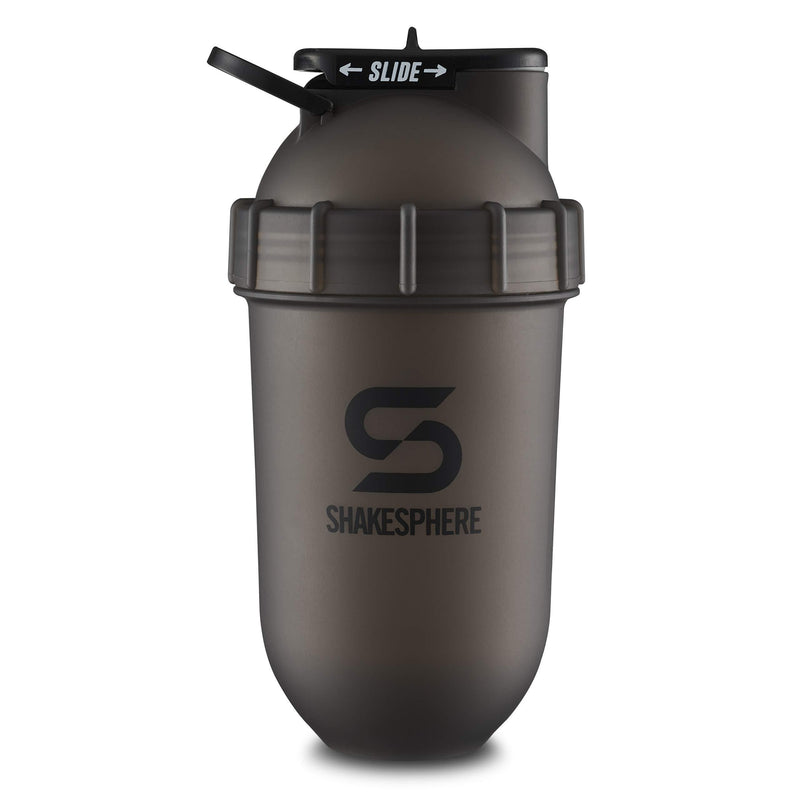  [AUSTRALIA] - ShakeSphere Tumbler: Protein Shaker Bottle, 24oz ● Capsule Shape Mixing ● Easy Clean Up ● No Blending Ball or Whisk Needed ● BPA Free ● Mix & Drink Shakes, Smoothies, More (Frosted Black) Frosted Black