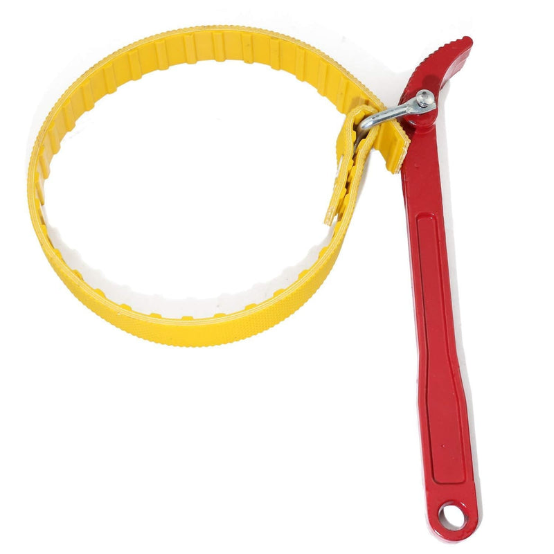  [AUSTRALIA] - Boeray Multi-Purpose Belt Strap Wrench, 23"(585mm) Capacity Adjustable Strap and 12"(300mm) Steel Handle-Yellow Yellow