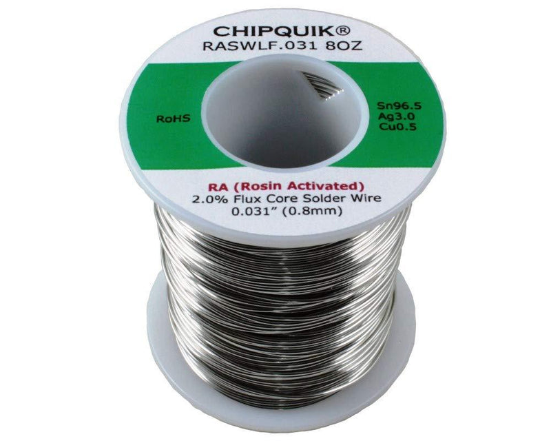  [AUSTRALIA] - LF Solder Wire 96.5/3/0.5 Tin/Silver/Copper Rosin Activated .031 1/2lb