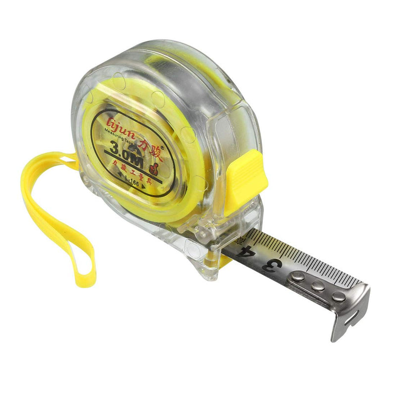  [AUSTRALIA] - uxcell 3 Meters Measuring Tape Plastic Round Shell Retractable Measure Tape Clear