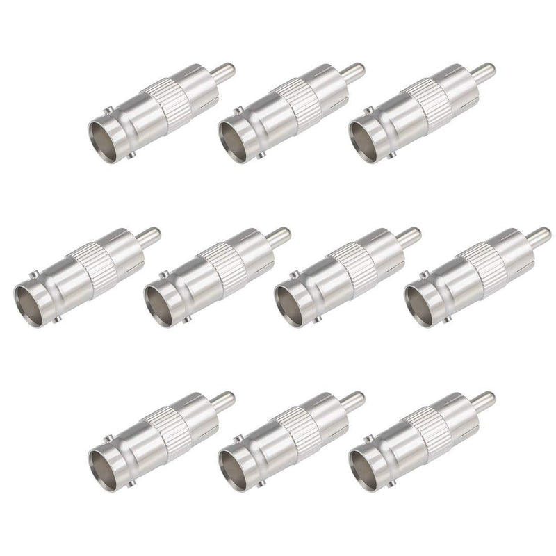 uxcell 10pcs BNC Female to RCA Male Adapter Coaxial Cable Connector for CCTV Security Camera - LeoForward Australia