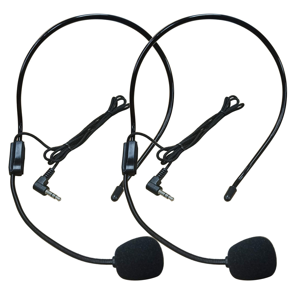  [AUSTRALIA] - zdyCGTime 3.5mm Audio Male to Portable Headworn Microphone for Mic System,Voice Amplifier,Speakers,Teachers, conferences, speeches, Drama Performances, Tour Guides（2pack-1M 1M