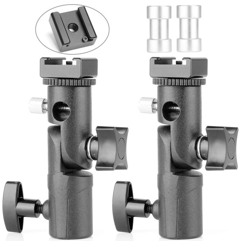  [AUSTRALIA] - Updated Version Flash Bracket-ChromLives Light Stand Flash Mount Cold Shoe Flash Stand Photography Camera Umbrella Holder Bracket E Type for DSLR Camera Canon Nikon Pentax Olympus Nissin Metz and DSLR