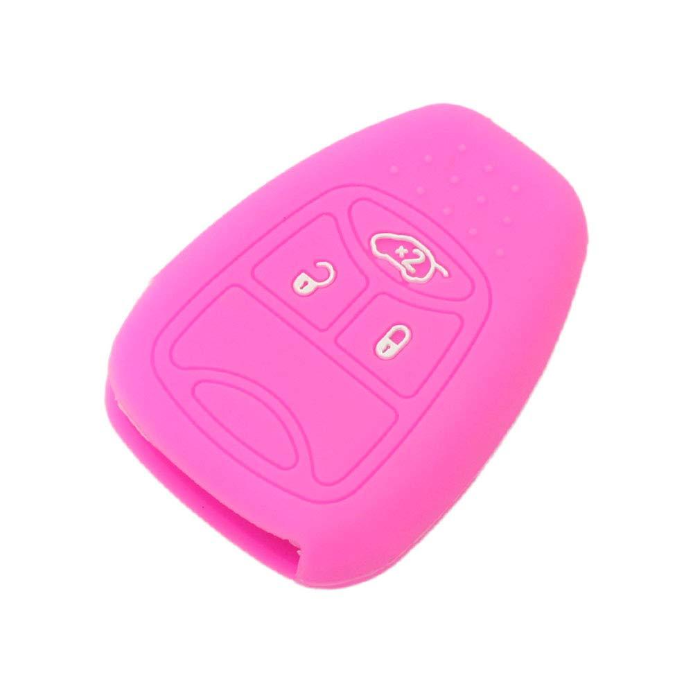  [AUSTRALIA] - SEGADEN Silicone Cover Protector Case Skin Jacket fit for CHRYSLER DODGE JEEP Remote Key Fob CV4751 Kitty Pink