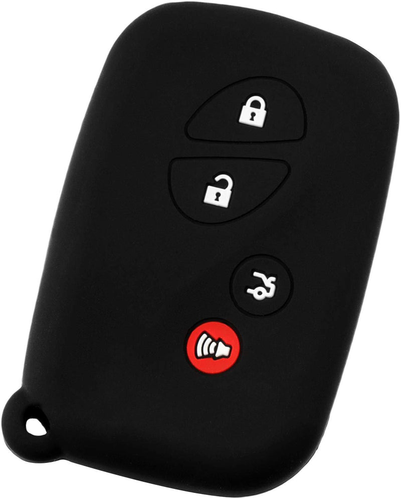 KeyGuardz Keyless Entry Remote Car Smart Key Fob Outer Shell Cover Soft Rubber Protective Case for Lexus ES GS IS LS Black - LeoForward Australia