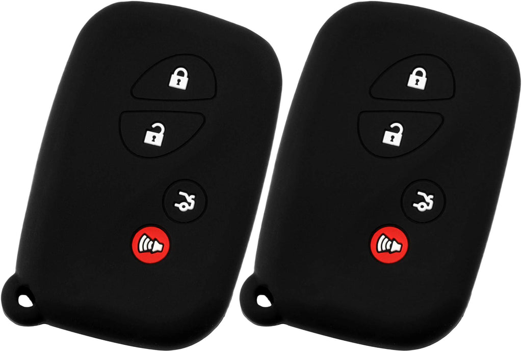  [AUSTRALIA] - KeyGuardz Keyless Entry Remote Car Smart Key Fob Outer Shell Cover Protective Case for Lexus ES GS IS LS (Pack of 2) Black