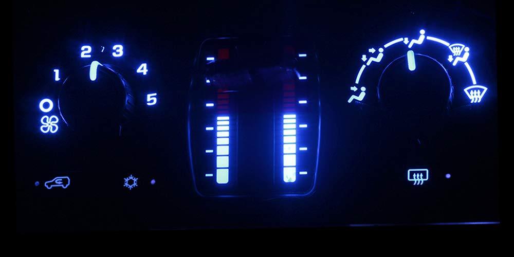  [AUSTRALIA] - HERCOO Blue LED Lights Bulbs of AC Climate Heater Control Compatible with Chevy 03-06 Silverado Avalanche Tahoe Suburban, 05-09 Trail Blazer, GMC 03-06 Sierra Yukon XL, 05-09 Envoy XL XUV