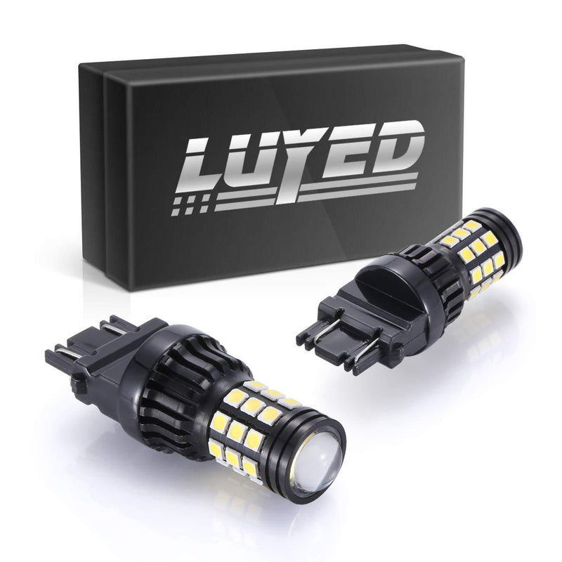 LUYED 2 X 1200 Lumens Extremely Bright 3157 3030 31-EX Chipsets 3156 3057 3157 4157 LED Bulbs With Projector For Back Up Reverse Lights,Brake Lights,Tail Lights,Xenon White - LeoForward Australia