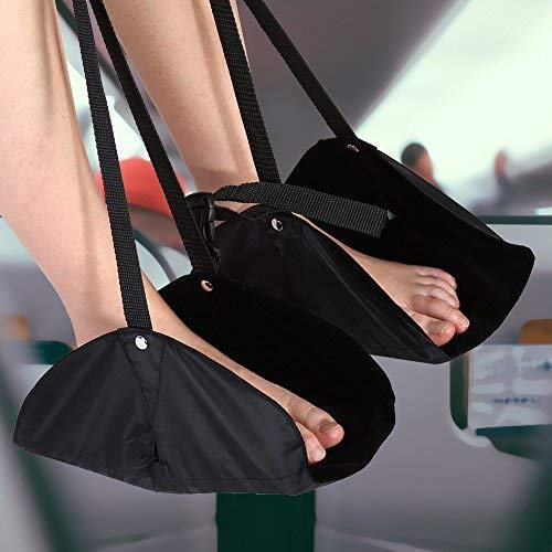 Dioche Travel Foot Rest, Portable Separate Foot Rest Adjustable Height Feet Relieve Hammock for Airplane Office Train Bus - LeoForward Australia