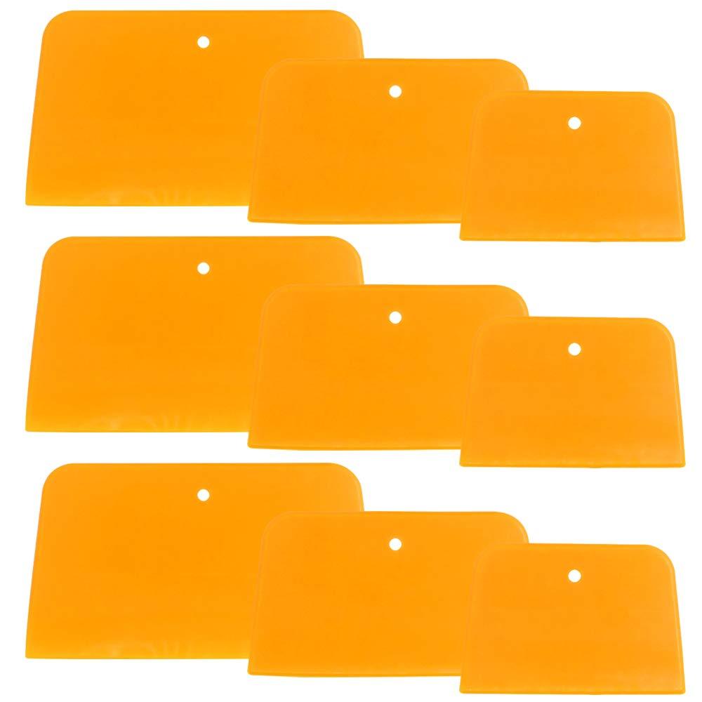  [AUSTRALIA] - Set of 9 Body Filler Spreaders Automotive Body Fillers, DaKuan 4, 5, 6 Inch Reusable Plastic Spreader For Applying Fillers, Putties, Glazes, Caulks and Paint