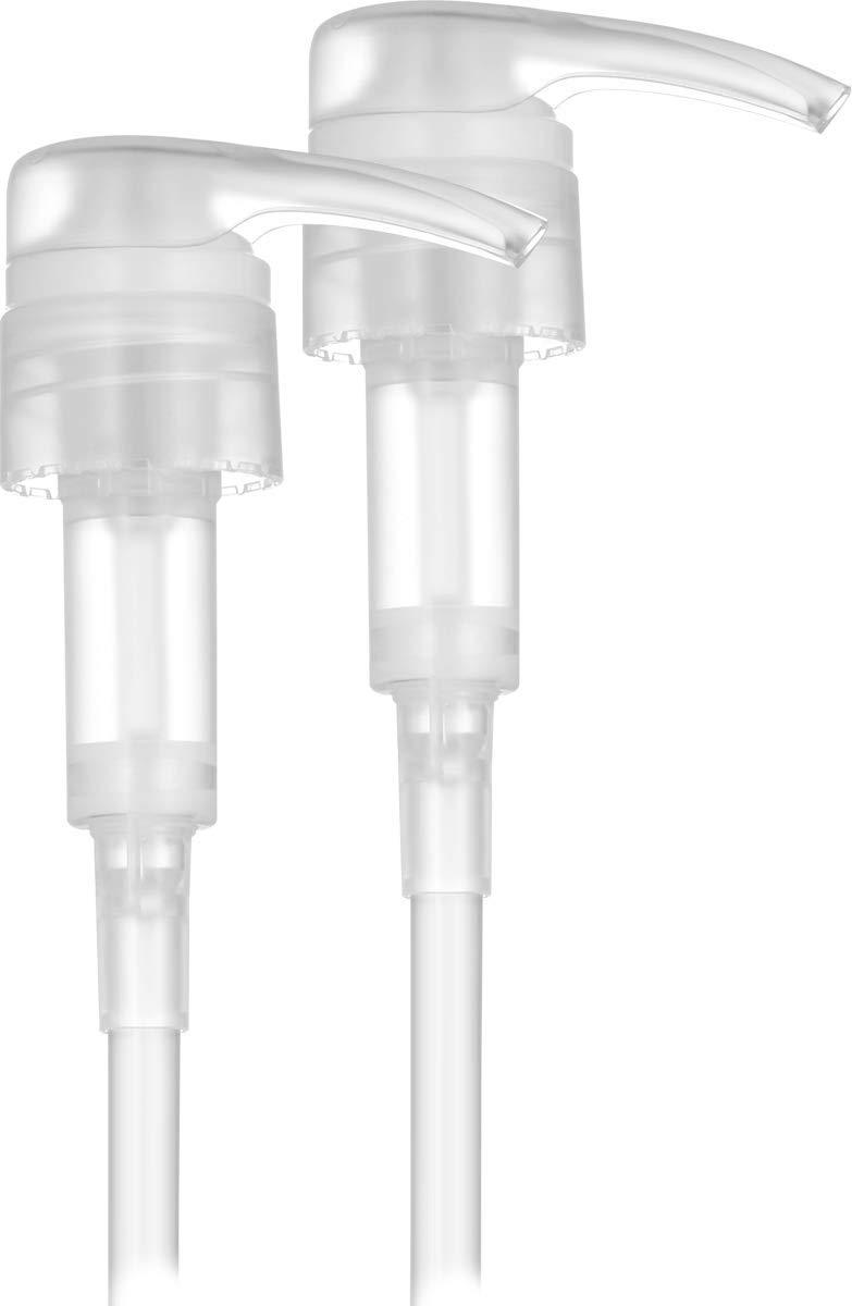Bar5F Pump Dispensers | Metal-Free Pumping Caps | Match with 1 Liter Plastic Bottles | Leak Proof, Clear for Dispensing Shampoo, Hair Conditioner, Lotion, Oils | Set of 2 - LeoForward Australia