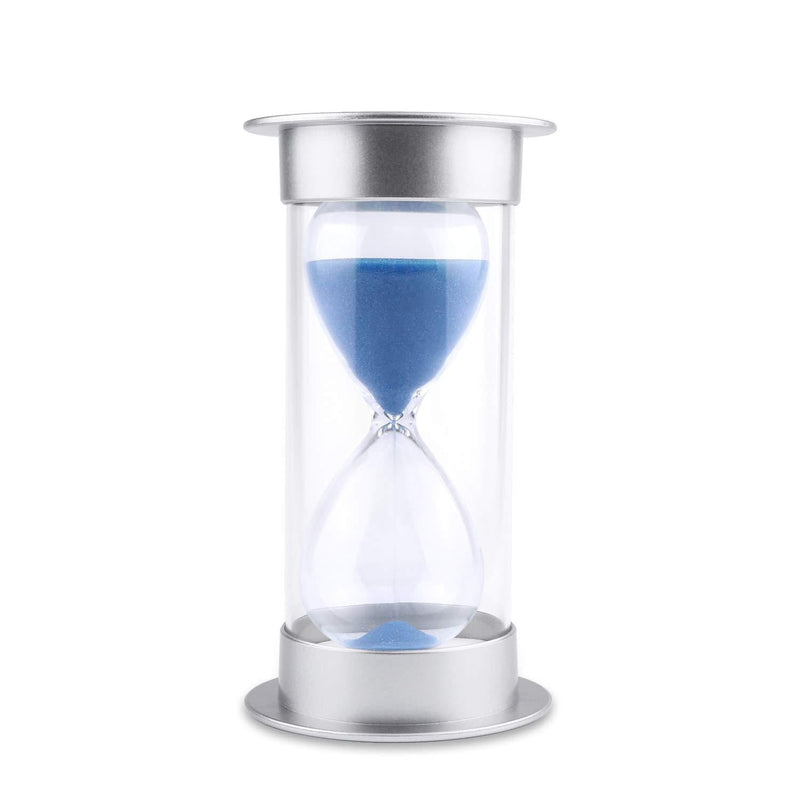  [AUSTRALIA] - Hourglass Sand Timer 5/10/15/30/45/60 minutes Sand glass Timer for Romantic Mantel Office Desk Book Shelf Curio Cabinet Christmas Birthday Gift Kids Games Classroom Kitchen Home Dec (5 min, blue) 5 min